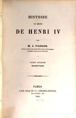 Histoire du règne de Henri IV. 2,2