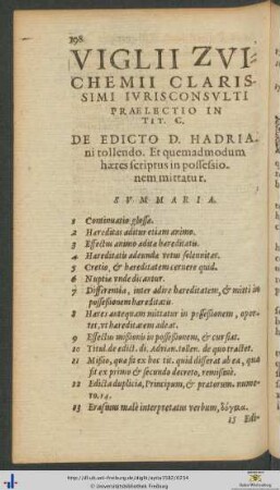 Praelectio in Titulum C