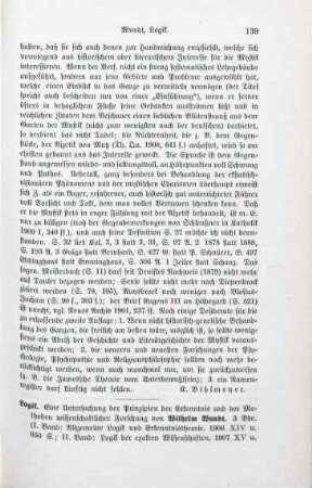 139-142 [Rezension] Wundt, Wilhelm, Logik