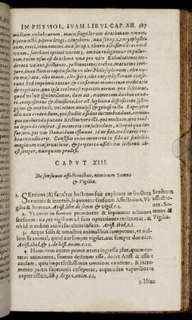Caput XIII. De sensuum affectionibus ...
