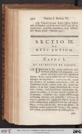 Sectio III: De nexu entium