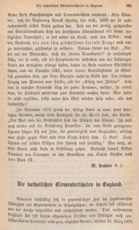 241-252 Die katholischen Elementarschulen in England