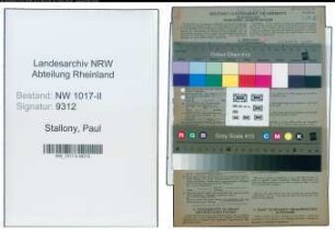 Entnazifizierung Paul Stallony , geb. 18.04.1906 (Kaufmann)