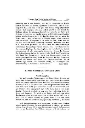 Zum Verständnis Berthold Ottos