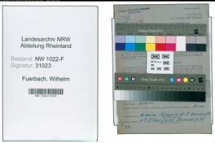 Entnazifizierung Wilhelm Fuerbach , geb. 11.06.1901 (Haerter)
