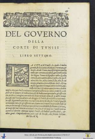 VII. Del Governo Della Corte Di Tunisi.