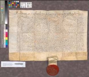 Lijfrentebrief van Keizer Karel van 37 Carolus gulden 10 stuivers voor Floris en Wolfaard, zoons van Reinier van Brederode, 13 October 1555. Perkament met 1 uithangend zegel.