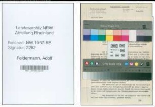 Entnazifizierung Adolf Feldermann , geb. 03.12.1892 (Lehrer)