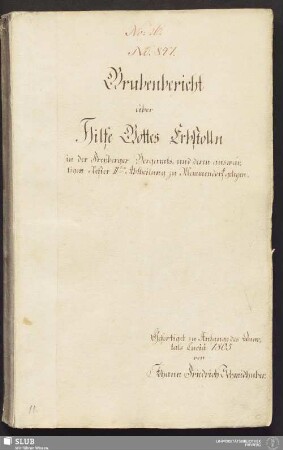 Grubenbericht über Hilfe Gottes Erbstolln in der Freyberger Bergamts- und deren auswärtigen Refier IIten Abtheilung zu Memmendorf gelegen - 17.6756 4.