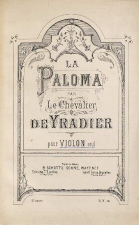 La paloma : pour violon seul