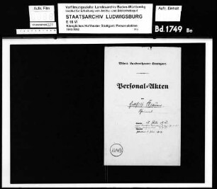 Braun, Gotthilf (*30.05.1887 +05.06.1949); Schreiner; ausgesch.: 1949