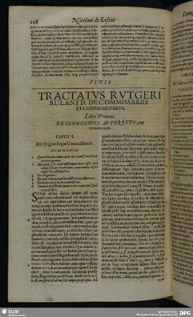 Tractatus Rutgeri Rulantd. De Commissariis Et Commissionibus