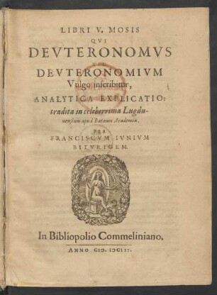 Libri V. Mosis Qui Deuteronomus Vel Deuteronomium Vulgo inscribitur, Analytica Explicatio