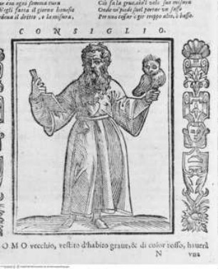 Iconologia, overo descrittione d'imagini delle virtù, ..., Illustration S. 97: Consiglio