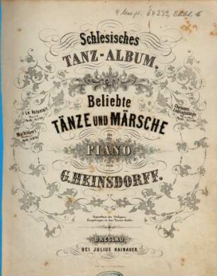 Beliebte Tänze und Märsche für Piano, [3]. Maibleam'l : Tyrolienne ; op. 50