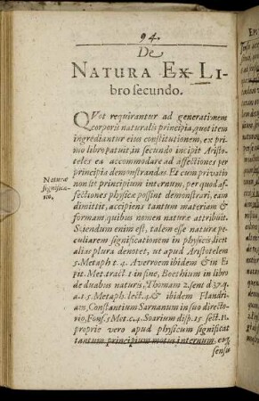 De Natura Ex Libro secundo.