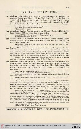 Sixteenth Century Books (No. 342 - 362)