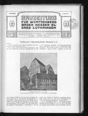 Wettbewerb Volksschulgebäude Oberndorf a. N.