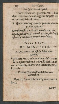 Caput. XXXVI. De Mendacio.