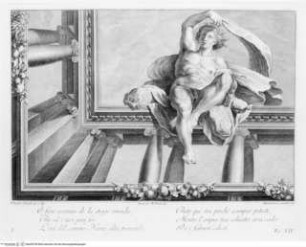"Le Pitture di P. Tibaldi e di N. Abbati esistenti nell ' Instituto di Bologna. Descritte ed illustrate da G. P. C. Zanotti". Venedig 1756, Ignudo (Taf. XIV)