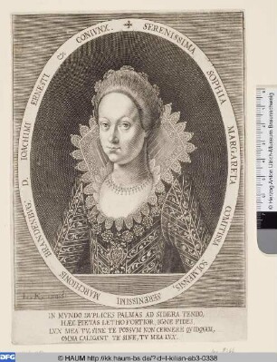 [Sophia Margaretha von Solms; Sophia Margaretha of Solms]