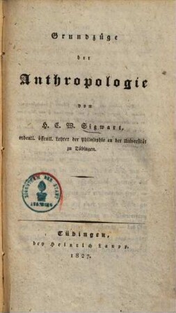 Grundzüge der Anthropologie