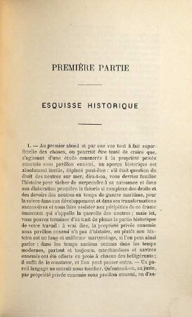 De la propriété privée ennemie sous pavillon ennemi