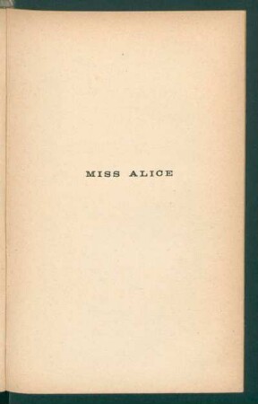 Miss Alice : Cuento
