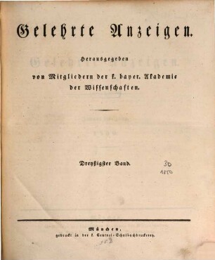 Gelehrte Anzeigen. 30. 1850