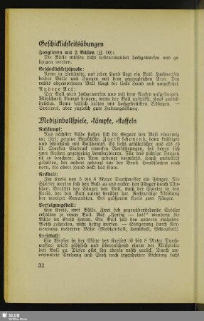 Medizinballspiele, -kämpfe, -staffeln