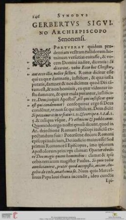Gerbertvs Sigvino Archiepiscopo Senonensi
