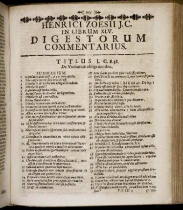 In Librum XLV. Digestorum Commentarius. - In Librum XLVII. Digestorum Commentarius.
