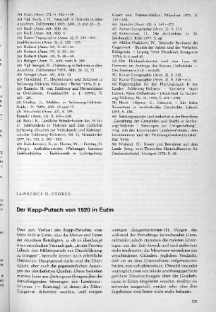 Der Kapp-Putsch von 1920 in Eutin.