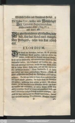Exordium.