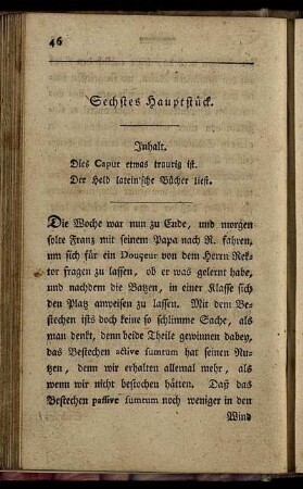 Sechstes Hauptstück. - Zehentes Hauptstück.
