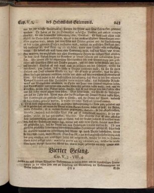 Vierter Gesang. Cap. V, 2 - VIII, 4.