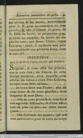 Intention Que L' On Peut Faire Avant Ses Prieres