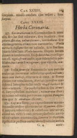 Caput XXXIII. Herbae Coronariae