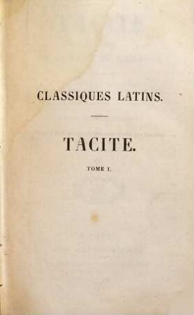 Tacite, 1