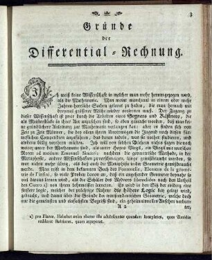 Gründe der Differential-Rechnung.