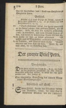Der zweyte Brief Petri.