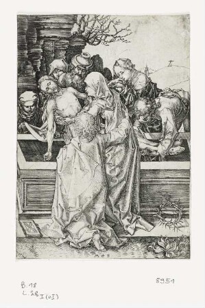 Grablegung Christi, Blatt 10 der Folge "Passion Christi"