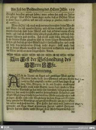Am Fest der Beschneidung des Herrn Jesu