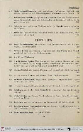 Textilien (Nr. 316-341)