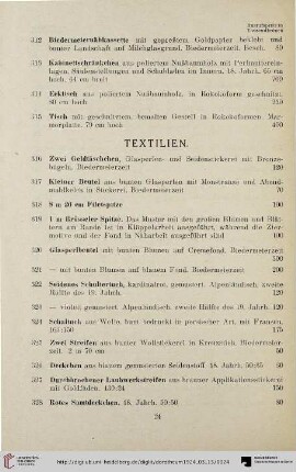 Textilien (Nr. 316-341)