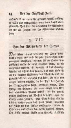 § VII. Von der Wasserfläche des Meers.