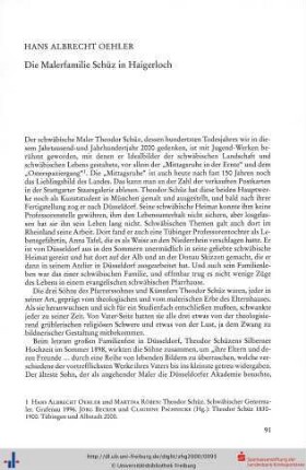 Die Malerfamilie Schüz in Haigerloch.