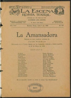 La amansadora : sainete en tres cuadros
