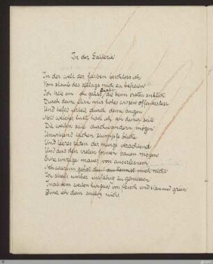 In der Gallerie (In der Galerie) : [SW I: H8]; [SW I, S. 79/130-131]
