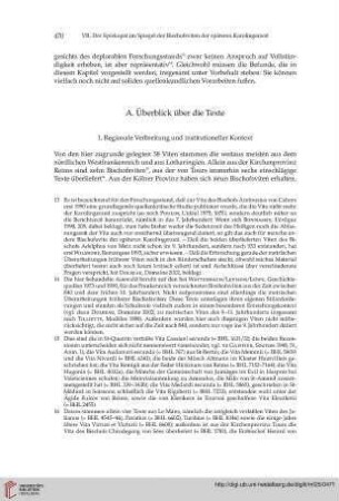 1. Regionale Verbreitung und institutioneller Kontext